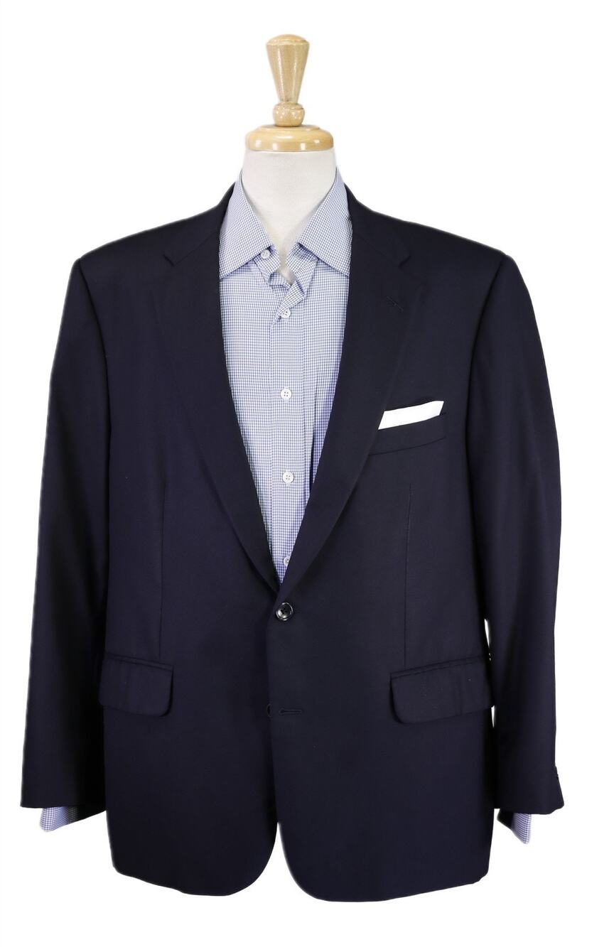 Maus & Hoffman Navy Blue 100% Cashmere 2-Btn Blazer Jacket 44S